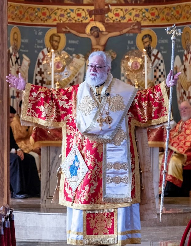 Priest blessing the congregation